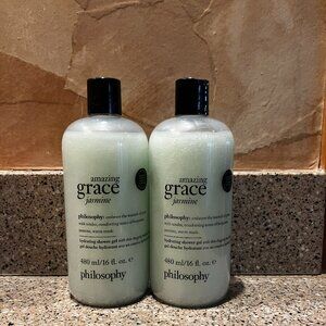 Philosophy Amazing Grace Jasmine 2 Bath & Shower Gels!! New
